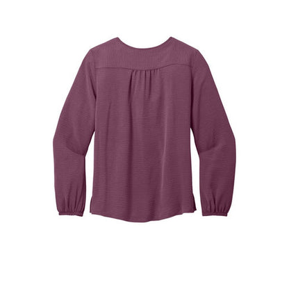 NEW - Port Authority® Ladies Textured Crepe Blouse - Purple Mist