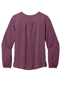 NEW - Port Authority® Ladies Textured Crepe Blouse - Purple Mist