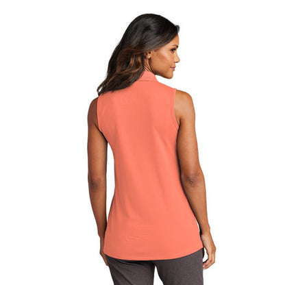 NEW - Port Authority® Ladies Dry Zone® UV Micro-Mesh Sleeveless Polo - Coral Splash