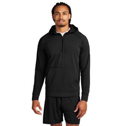 NEW SEI Sport-Tek® Sport-Wick® Stretch 1/2-Zip Hoodie - Black