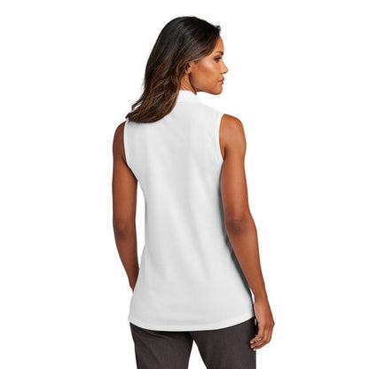 NEW - Port Authority® Ladies Dry Zone® UV Micro-Mesh Sleeveless Polo - White