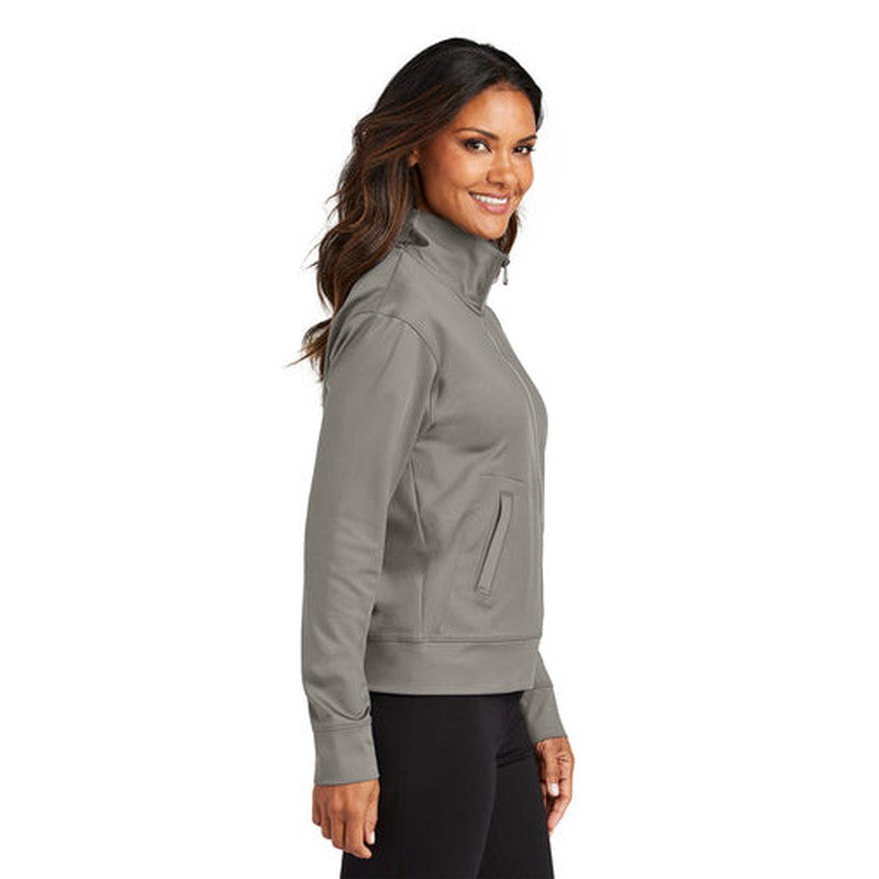 NEW - Port Authority® Ladies C-FREE® Double Knit Full-Zip - Smoke Grey