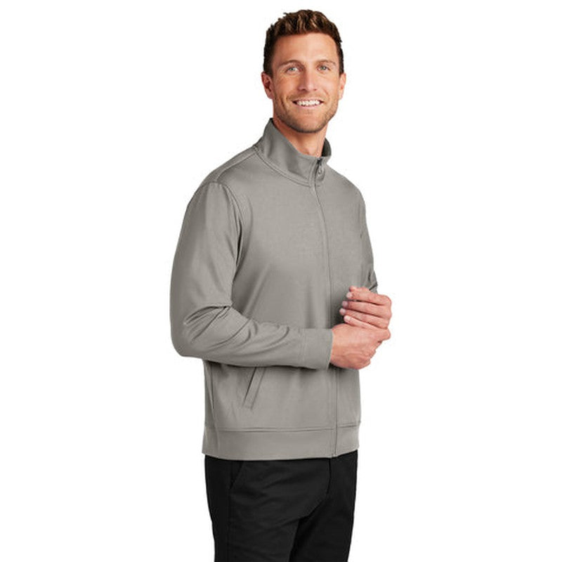 NEW - Port Authority® C-FREE® Double Knit Full-Zip - Smoke Grey