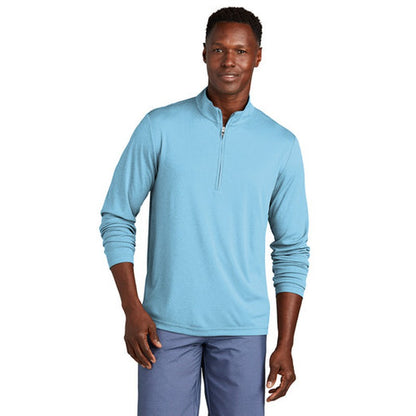 NEW - TravisMathew Coto Performance 1/4-Zip - Brilliant Blue Heather