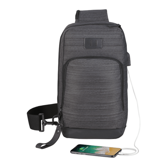 SEI NBN Whitby Sling w/ USB Port-Charcoal