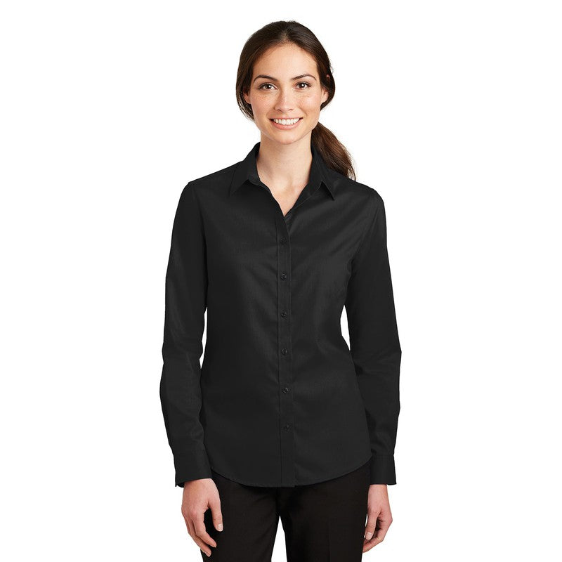 NEW SEI - Port Authority Ladies SuperPro Twill Shirt - Black