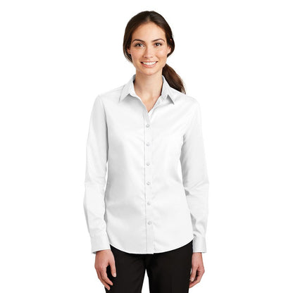 NEW SEI - Port Authority Ladies SuperPro Twill Shirt - White