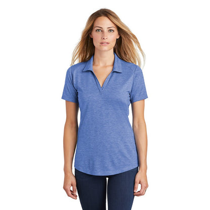 NEW SEI - Sport-Tek Ladies PosiCharge Tri-Blend Wicking Polo - True Royal Heather