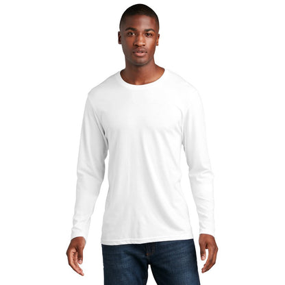 NEW SEI - Port & Company Long Sleeve Fan Favorite Blend Tee - White