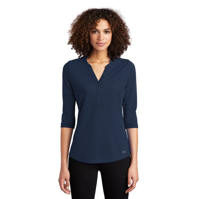 NEW - OGIO ® Ladies Jewel Henley - Navy