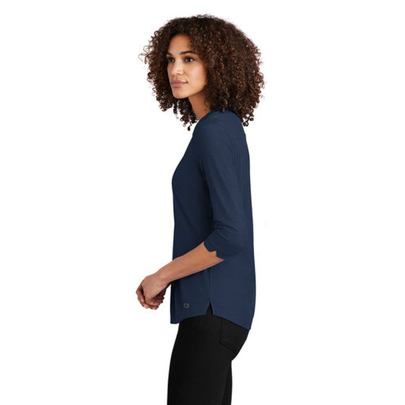 NEW - OGIO ® Ladies Jewel Henley - Navy