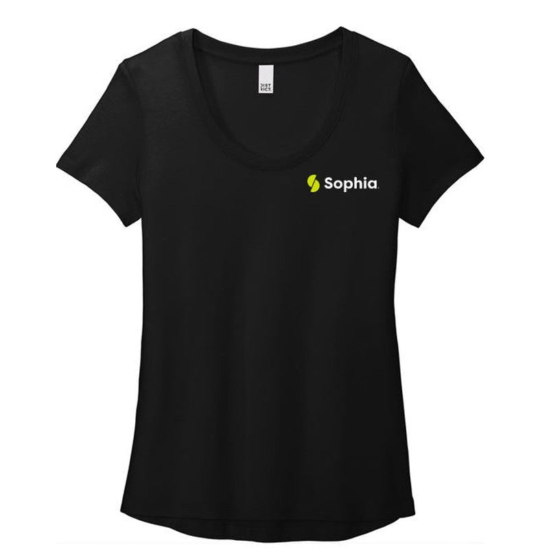 SOPHIA District ® Women’s Flex Scoop Neck Tee - BLACK