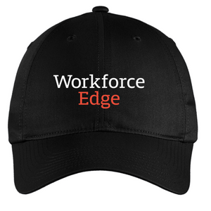 WORKFORCE EDGE Nike Unstructured Twill Cap - BLACK