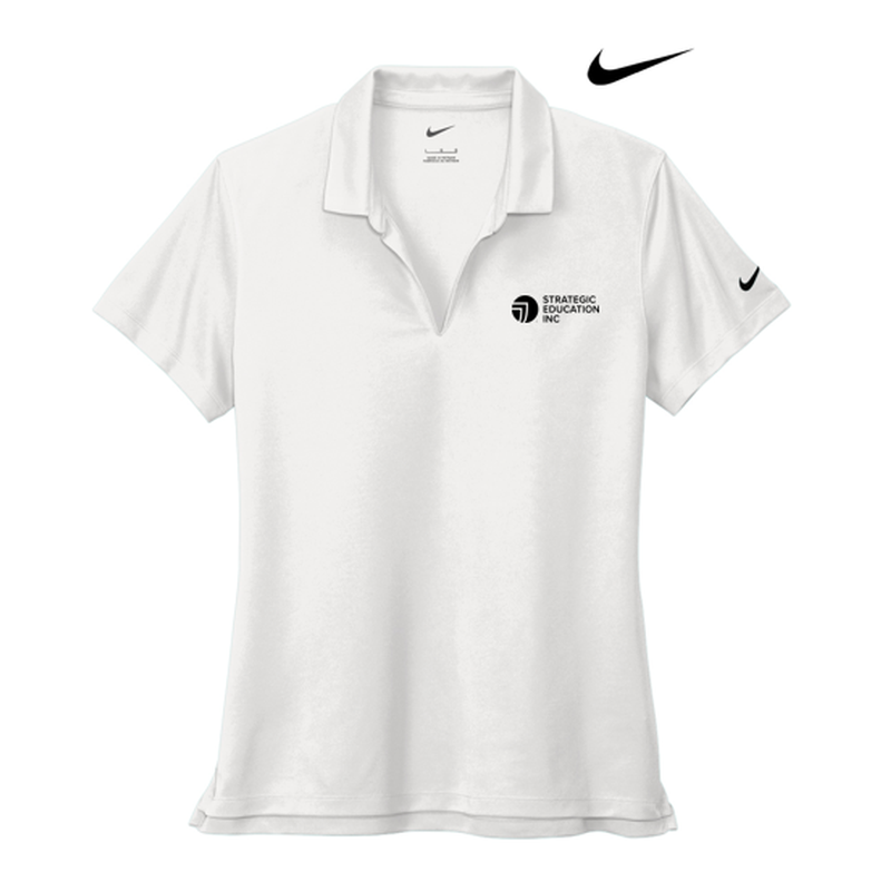 NEW SEI - Nike Ladies Dri-FIT Micro Pique Polo - White