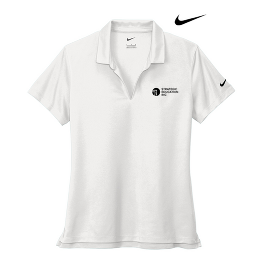 NEW SEI - Nike Ladies Dri-FIT Micro Pique Polo - White