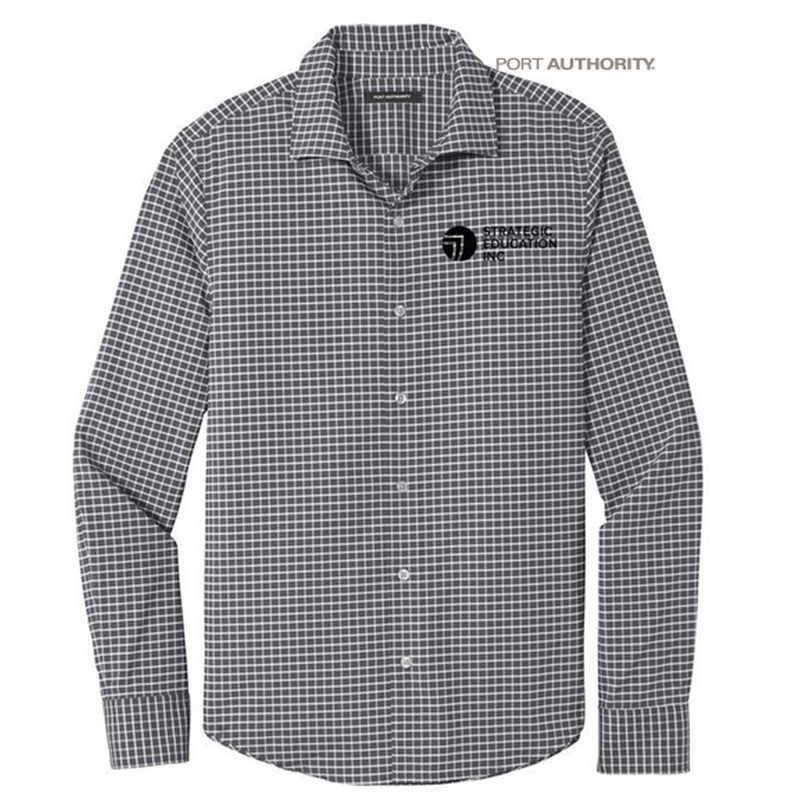 NEW SEI-Port Authority ® City Stretch Shirt-Graphite/ White