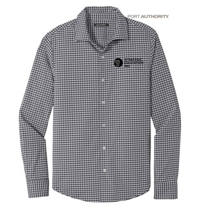 NEW SEI-Port Authority ® City Stretch Shirt-Graphite/ White