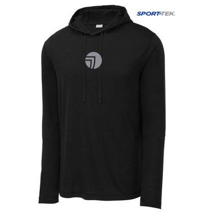 NEW SEI-Sport-Tek ® PosiCharge ® Tri-Blend Wicking Long Sleeve Hoodie - Black Triad Solid