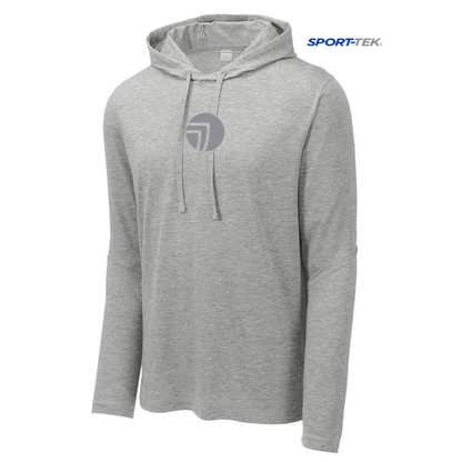 NEW SEI-Sport-Tek ® PosiCharge ® Tri-Blend Wicking Long Sleeve Hoodie-Light Grey Heather