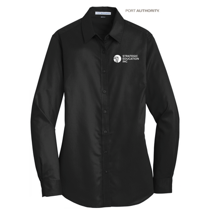 NEW SEI - Port Authority Ladies SuperPro Twill Shirt - Black