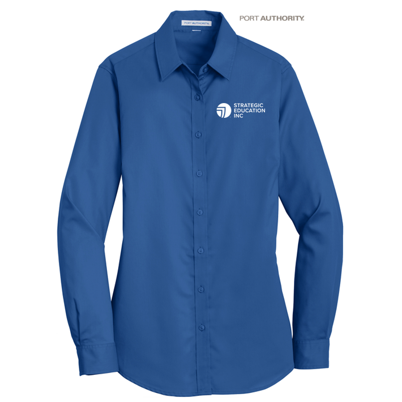 NEW SEI - Port Authority Ladies SuperPro Twill Shirt - True Blue