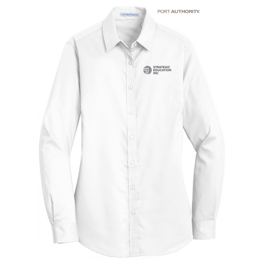 NEW SEI - Port Authority Ladies SuperPro Twill Shirt - White