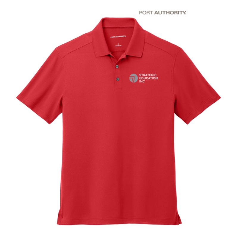 NEW SEI Port Authority® City Stretch Flat Knit Polo - Engine Red