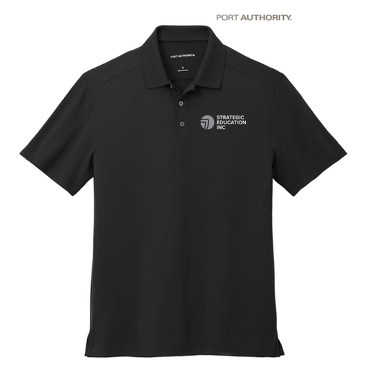 NEW SEI Port Authority® City Stretch Flat Knit Polo - Black