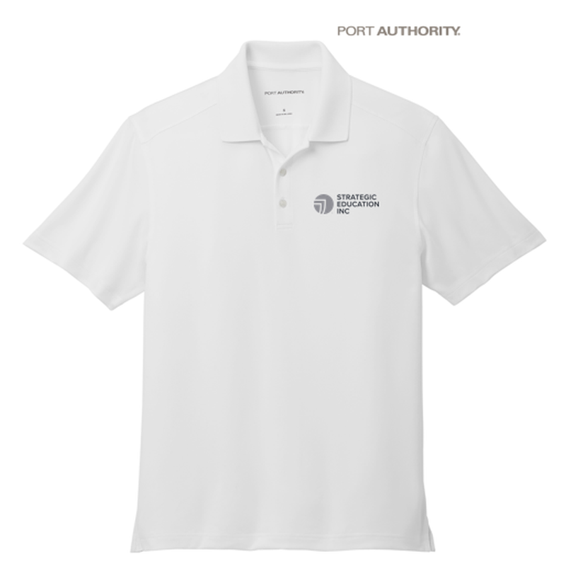 NEW SEI Port Authority® City Stretch Flat Knit Polo - White