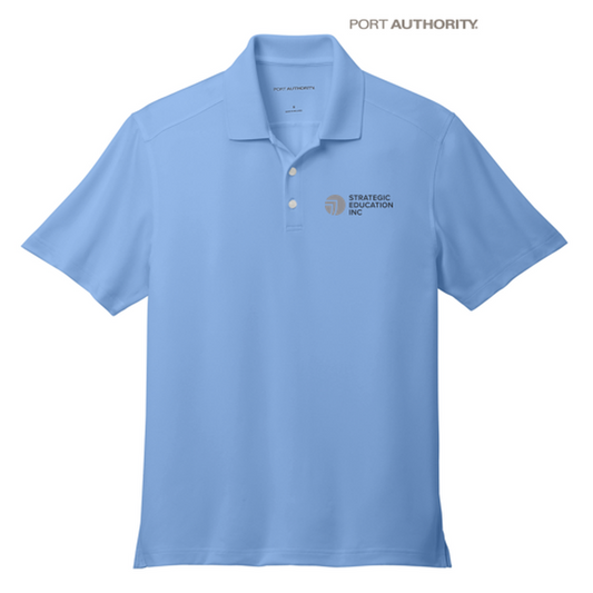 NEW SEI Port Authority® City Stretch Flat Knit Polo - Swiss Blue