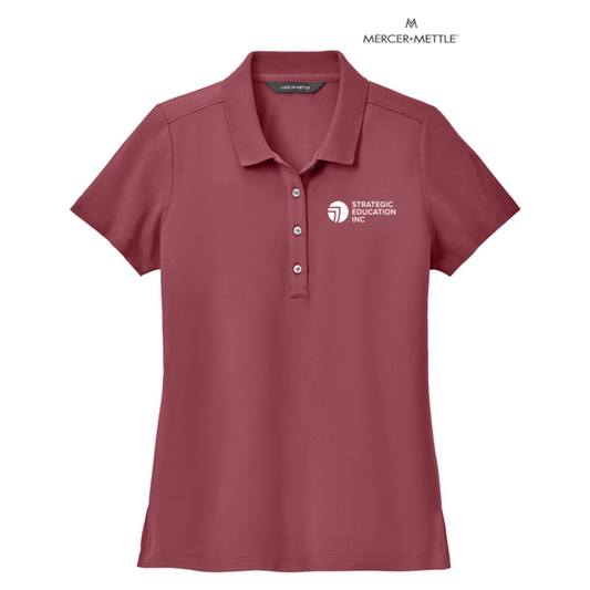 NEW SEI Mercer+Mettle™ Women’s Stretch Pique Polo - Rosewood