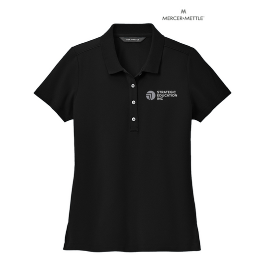 NEW SEI Mercer+Mettle™ Women’s Stretch Pique Polo - Deep Black