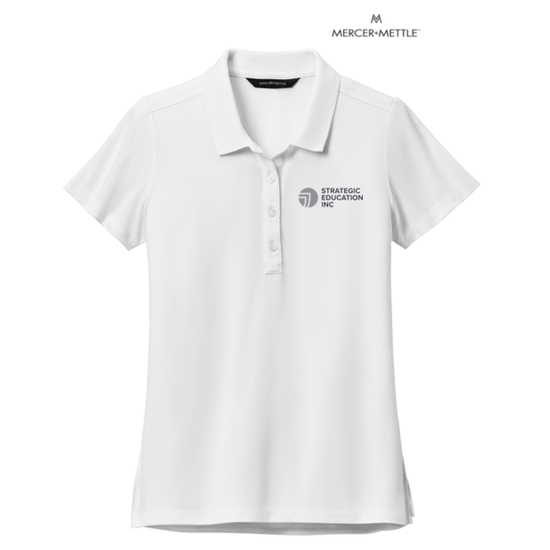 NEW SEI Mercer+Mettle™ Women’s Stretch Pique Polo - White