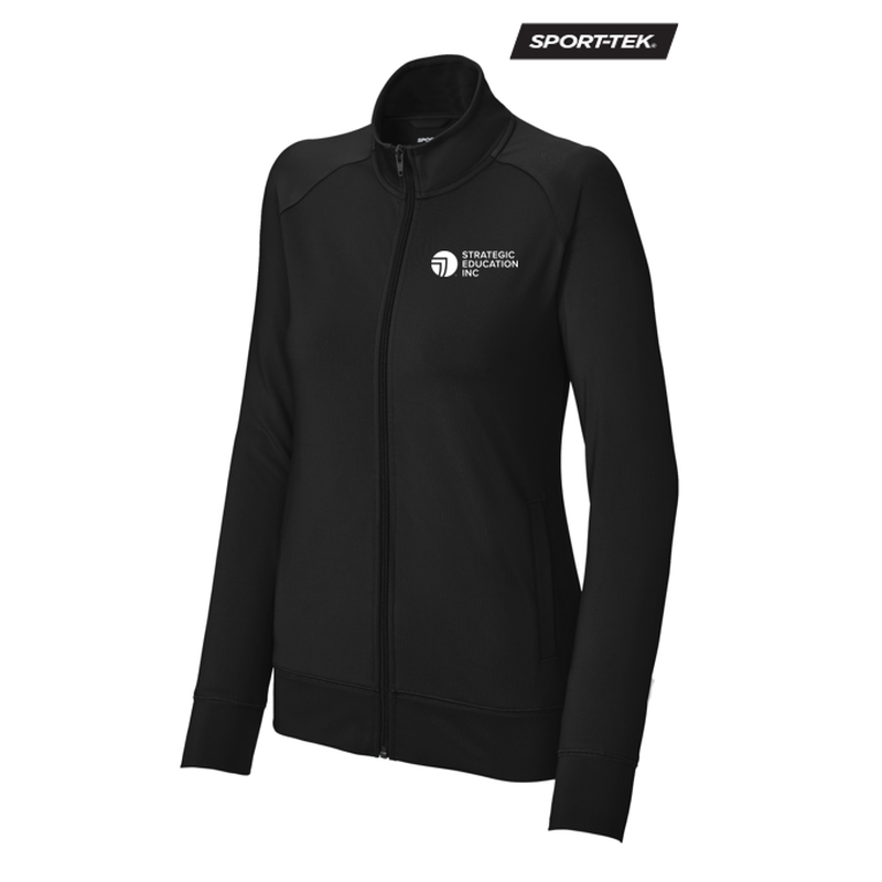 NEW SEI Sport-Tek® Ladies Sport-Wick® Stretch Full-Zip Cadet Jacket - Black