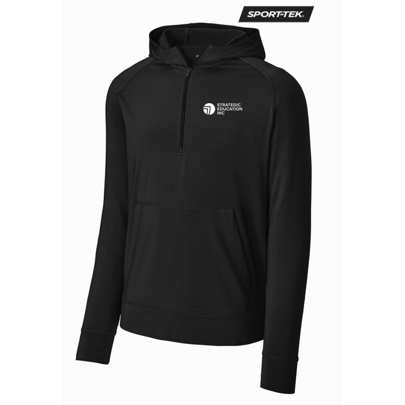 NEW SEI Sport-Tek® Sport-Wick® Stretch 1/2-Zip Hoodie - Black