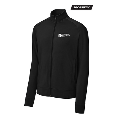 NEW SEI Sport-Tek® Sport-Wick® Stretch Full-Zip Cadet Jacket - Black