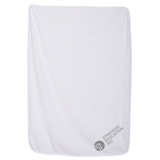 SEI Premium Jersey Infant Blanket - White