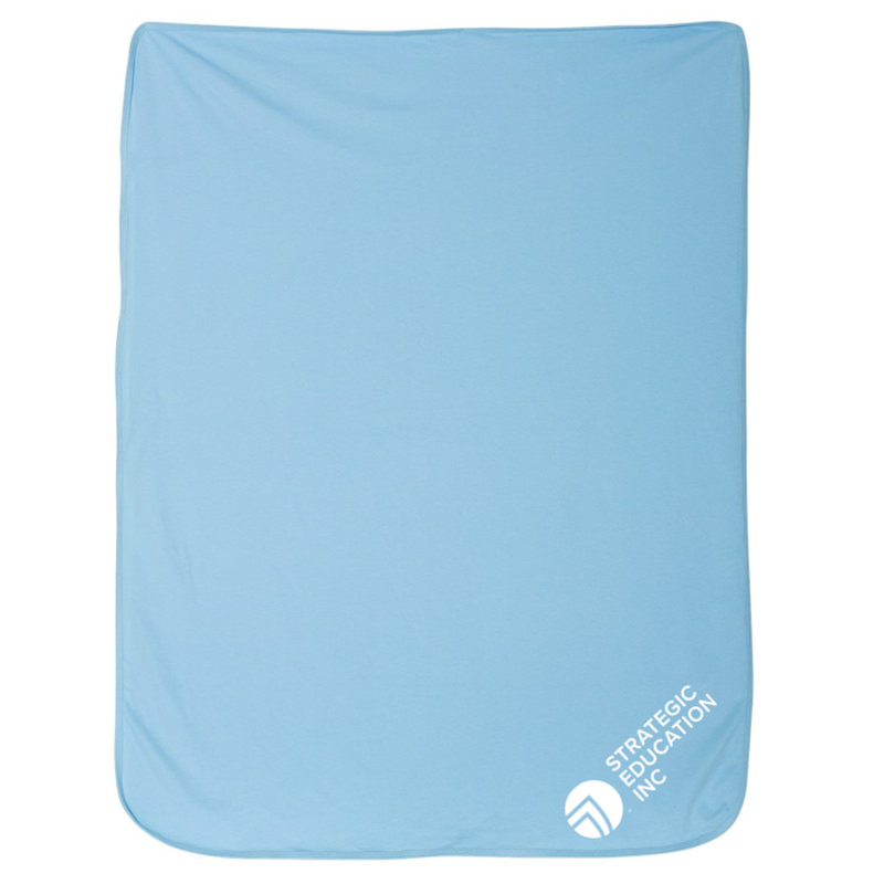 SEI Premium Jersey Infant Blanket - Blue