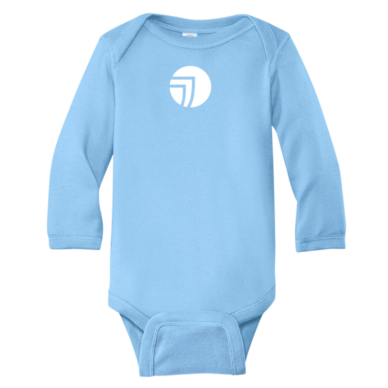 SEI Rabbit Skins™ Infant Long Sleeve Baby Rib Bodysuit - Light Blue