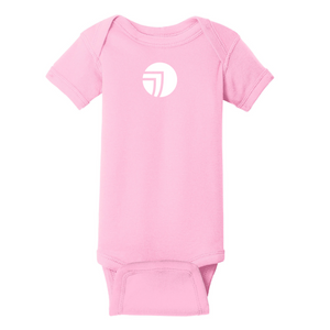 SEI Rabbit Skins™ Infant Short Sleeve Baby Rib Bodysuit - Pink