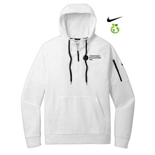 NEW - Nike Therma-FIT Pocket 1/4-Zip Fleece Hoodie - White