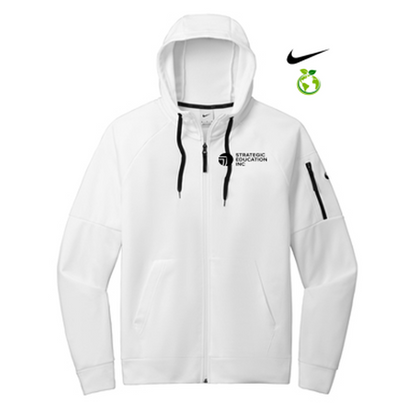 NEW - Nike Therma-FIT Pocket Full-Zip Fleece Hoodie - White