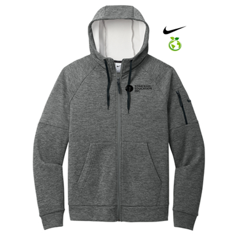 NEW - Nike Therma-FIT Pocket Full-Zip Fleece Hoodie - Charcoal Heather