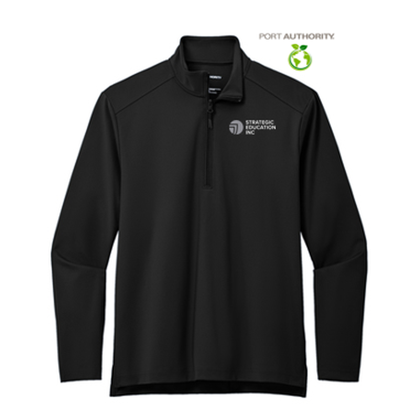 NEW - Port Authority® C-FREE® Double Knit 1/4-Zip - Deep Black