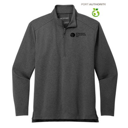 NEW - Port Authority® C-FREE® Double Knit 1/4-Zip - Grey Steel Heather