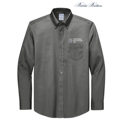 NEW - Brooks Brothers® Wrinkle-Free Stretch Pinpoint Shirt - Deep Black