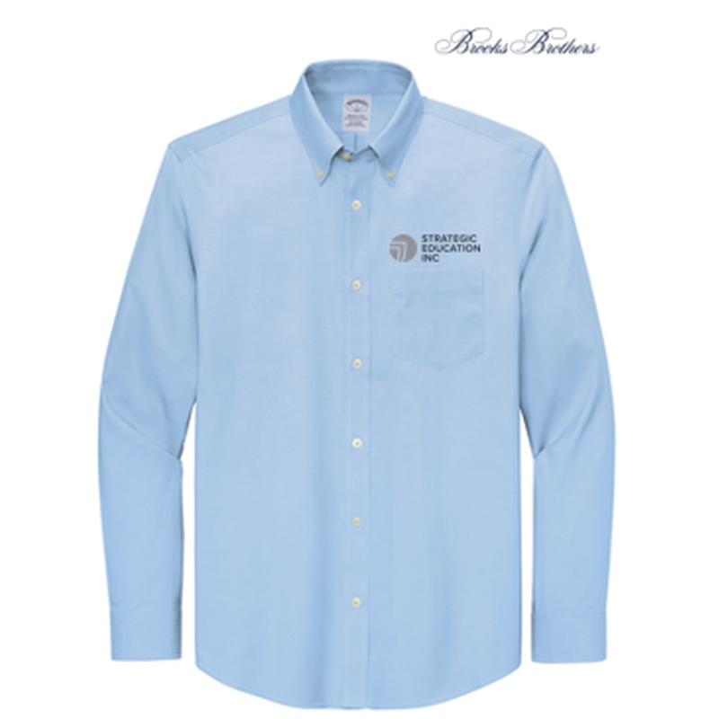 NEW - Brooks Brothers® Wrinkle-Free Stretch Pinpoint Shirt - Newport Blue