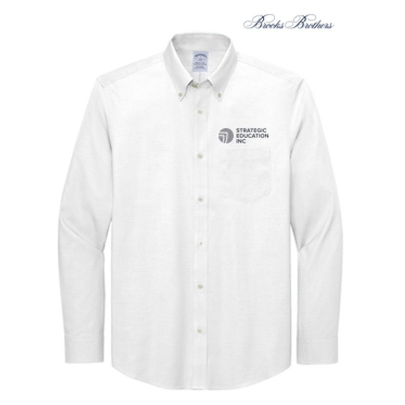 NEW - Brooks Brothers® Wrinkle-Free Stretch Pinpoint Shirt - White