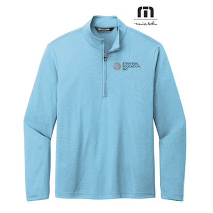 NEW - TravisMathew Coto Performance 1/4-Zip - Brilliant Blue Heather