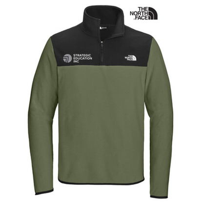 NEW - The North Face® Glacier 1/4-Zip Fleece - New Taupe Green/TNF Black